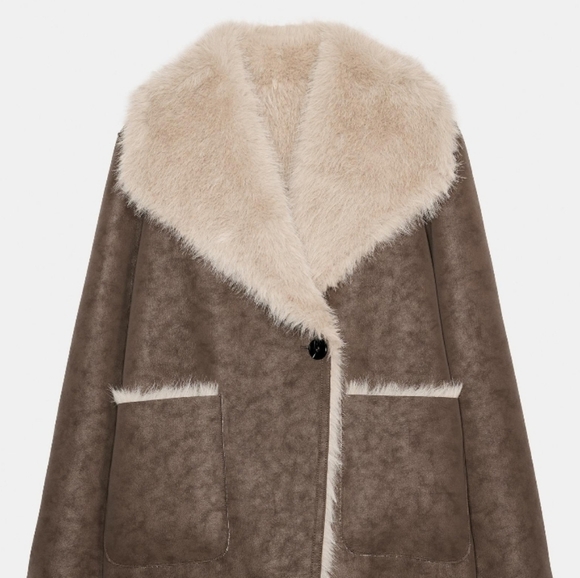 ZARA Reversible Faux Fur Double-Faced Coat(Mink, US S,M,L/EUR S,M,L) - Picture 8 of 16